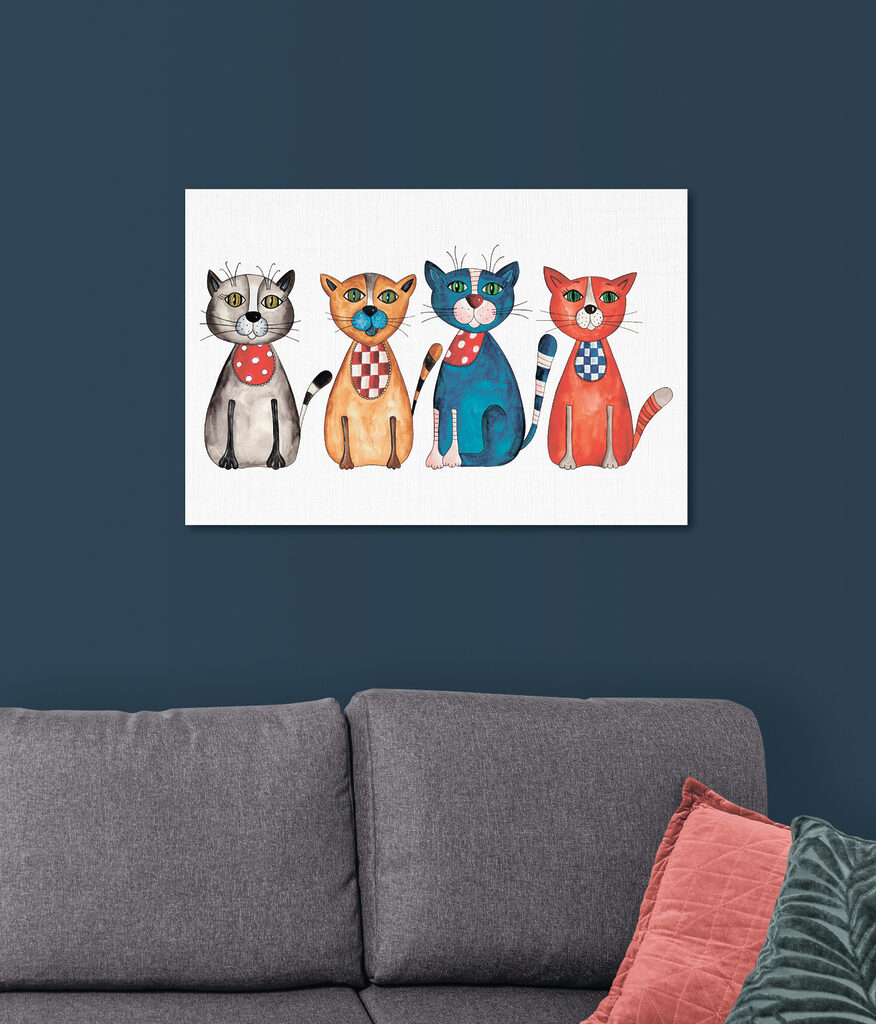 A group of cats with different colors