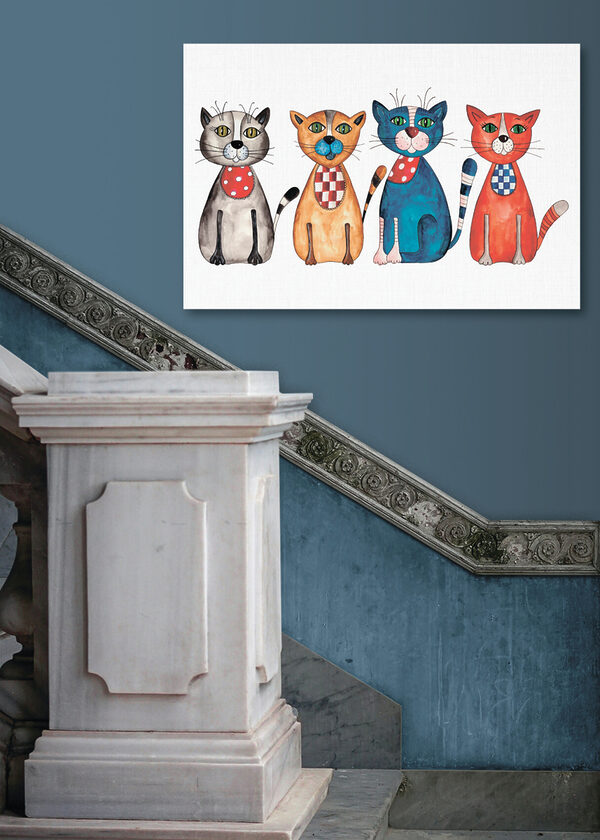A group of cats with different colors