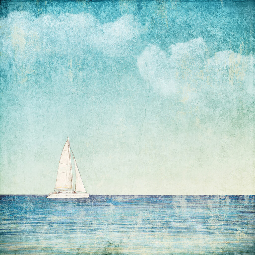 A sailboat in the ocean