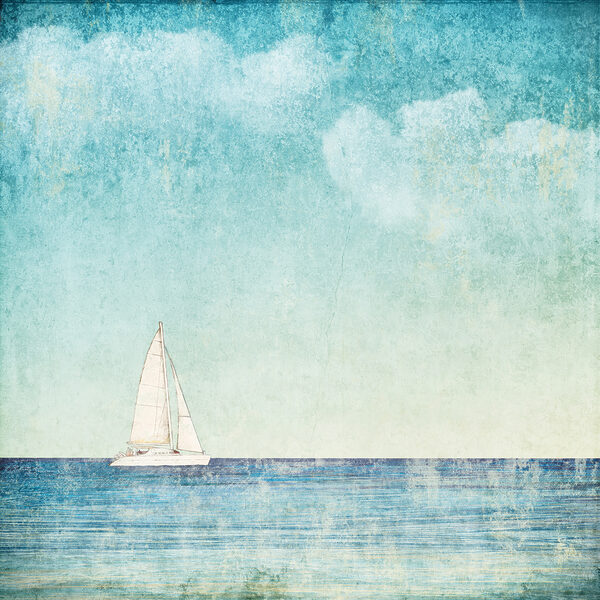 A sailboat in the ocean