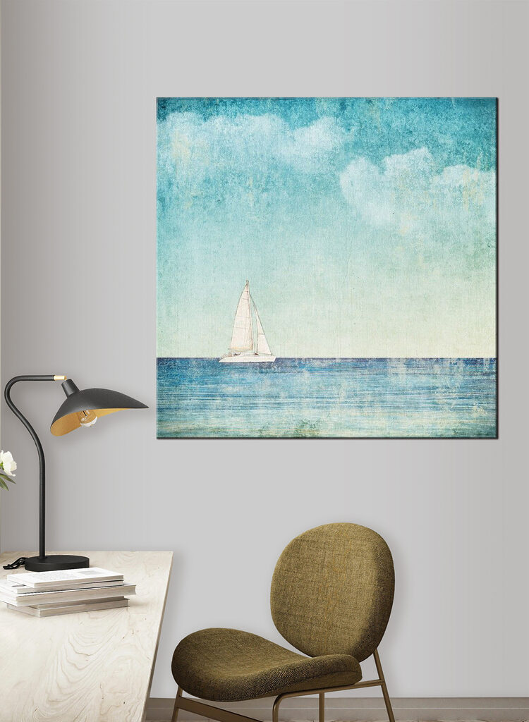 A sailboat in the ocean