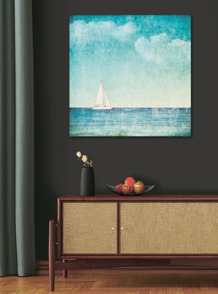A sailboat in the ocean