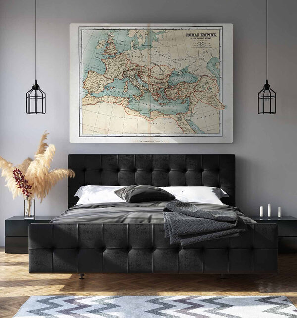 Cuadros Un mapa de Europa con líneas rojas (SKU: s09978) Cuadros Cuadros Un mapa de Europa con líneas rojas (SKU: s09978)