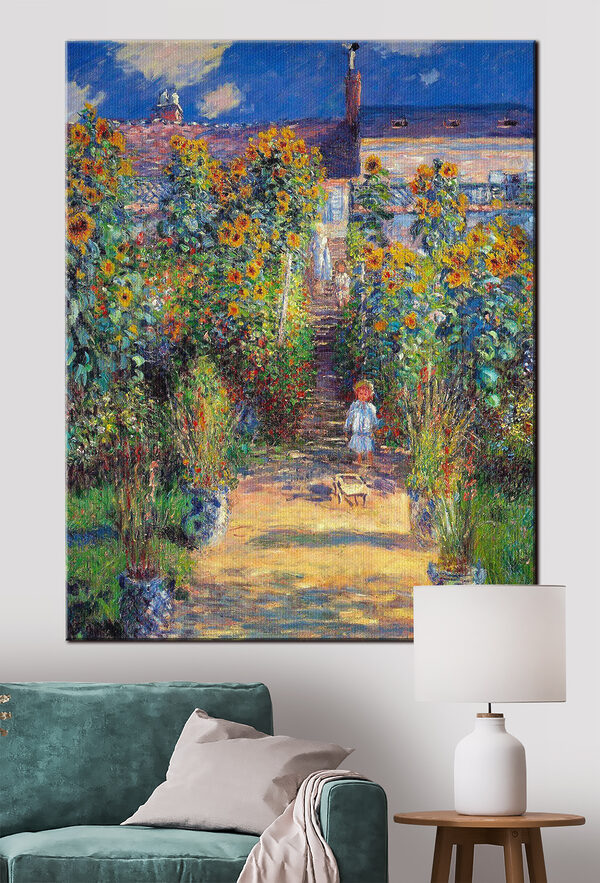 Cuadros Un cuadro en el que se ve a un niño paseando por un jardín (SKU: s11686) Cuadros Cuadros Un cuadro en el que se ve a un niño paseando por un jardín (SKU: s11686)