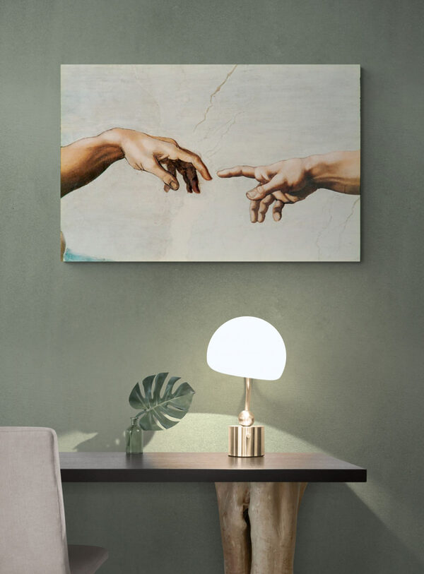 A painting of hands touching each other A painting of hands touching each other