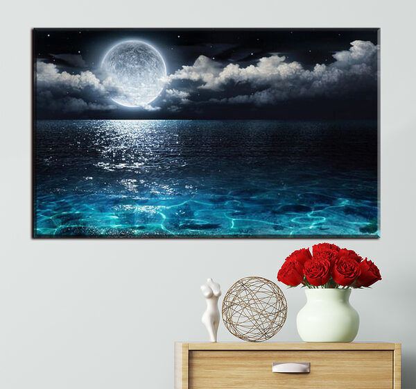 Cuadros La luna sobre el agua por la noche (SKU: s17739) Cuadros Cuadros La luna sobre el agua por la noche (SKU: s17739)
