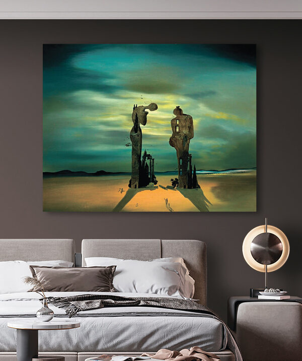 A painting of a couple of towers