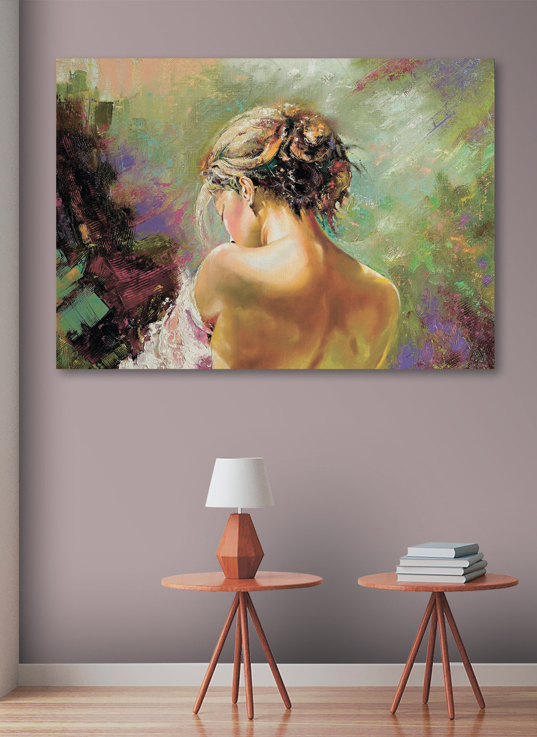 A painting of a woman