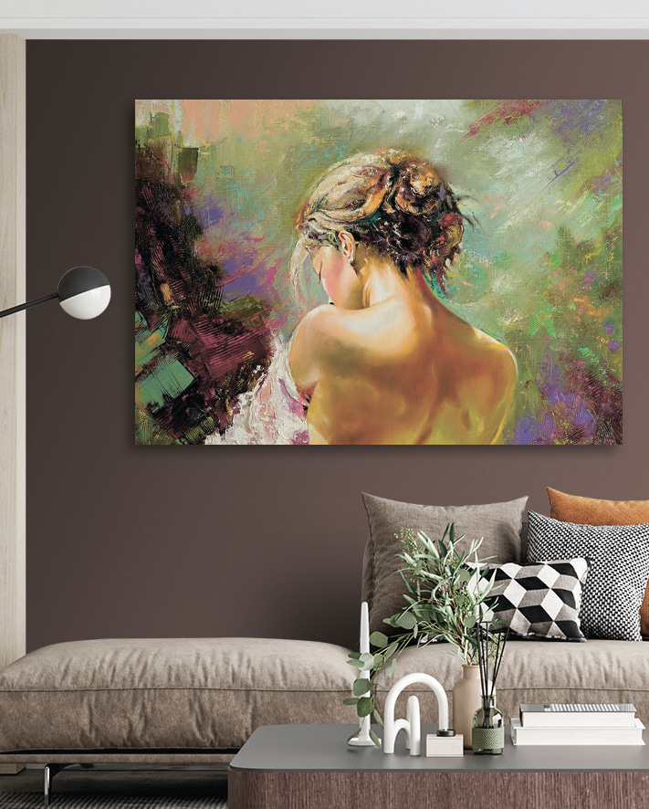 A painting of a woman