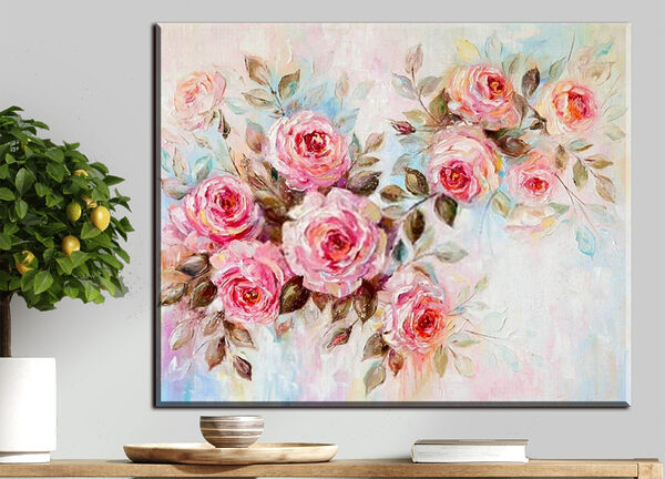 Cuadros Un cuadro de rosas rosas