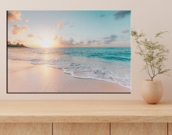 Cuadros A beach with waves and a sunset (SKU: s28661) Cuadros A beach with waves and a sunset (SKU: s28661)