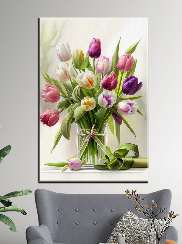 Cuadros A bouquet of tulips in a glass vase (SKU: s31219) Cuadros A bouquet of tulips in a glass vase (SKU: s31219)