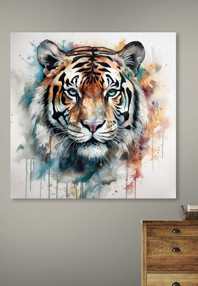 A painting of a tiger
