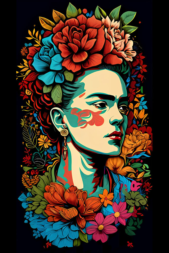 A woman with flowers in her hair A woman with flowers in her hair