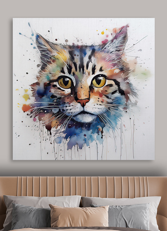 A painting of a cat