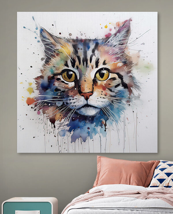 A painting of a cat