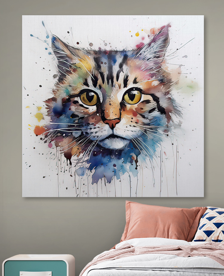 A painting of a cat