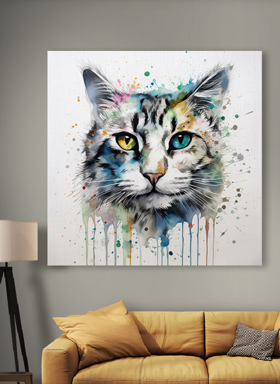 A cat with blue eyes