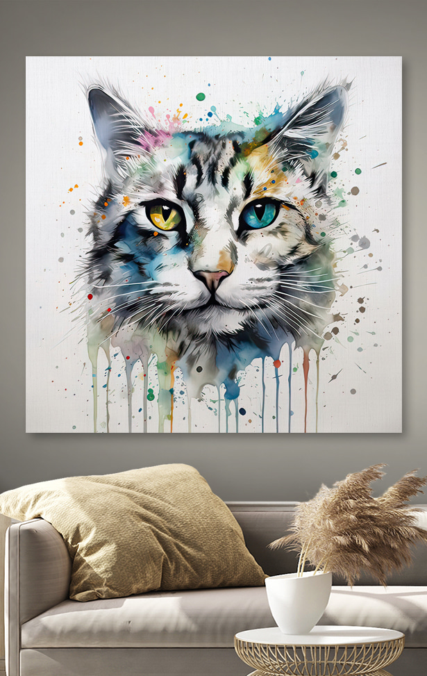 A cat with blue eyes