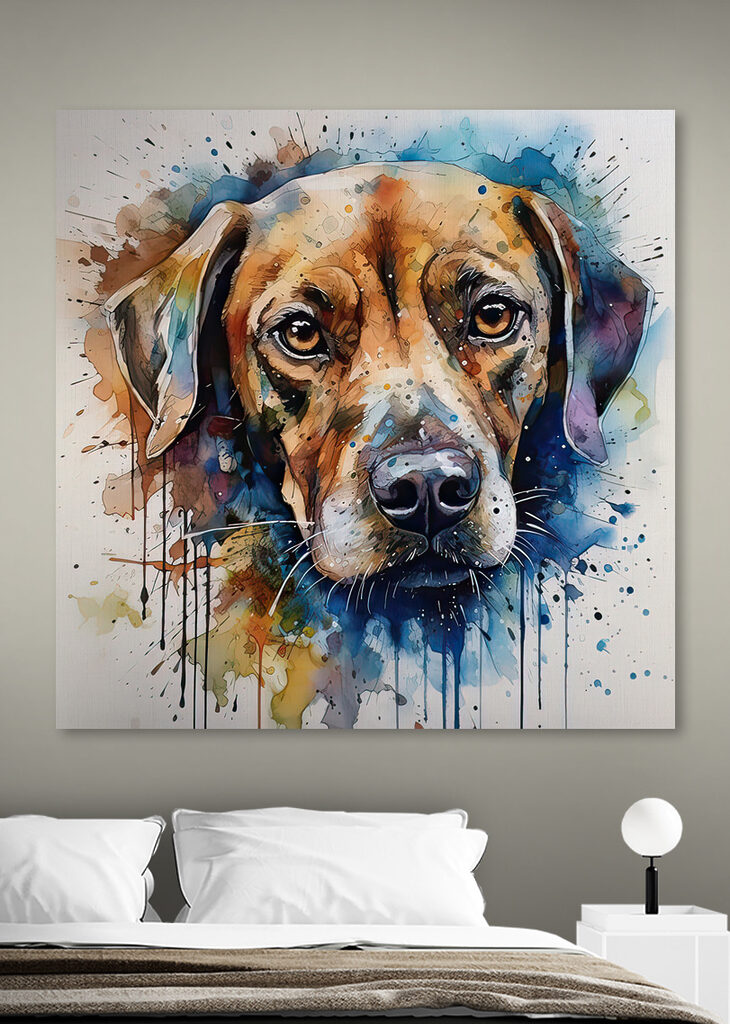 A painting of a dog A painting of a dog