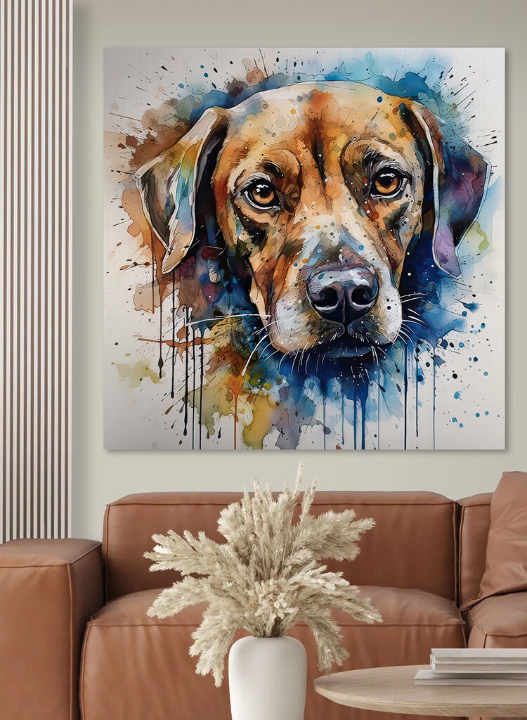 A painting of a dog A painting of a dog