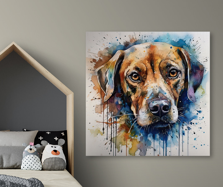 A painting of a dog A painting of a dog