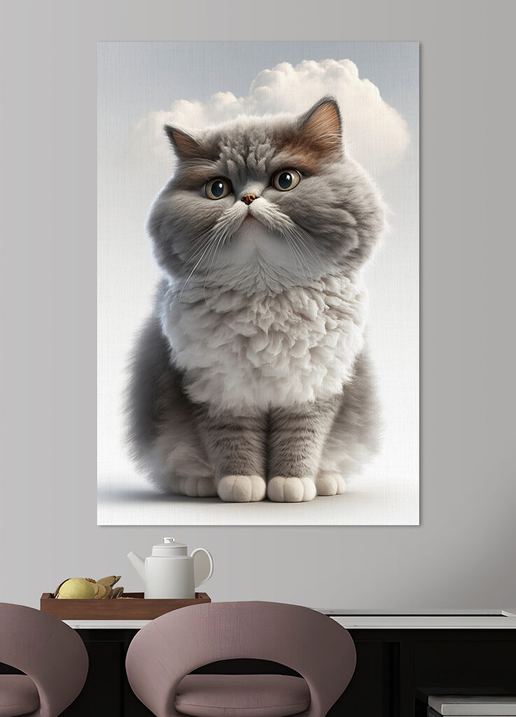 A cat looking at the camera