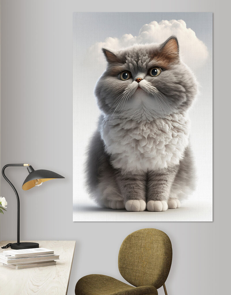 A cat looking at the camera