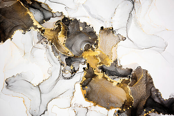 A close up of a painting