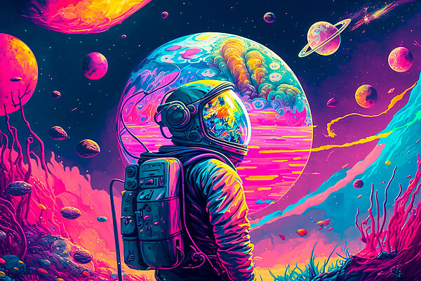 A person wearing a space suit and helmet A person wearing a space suit and helmet