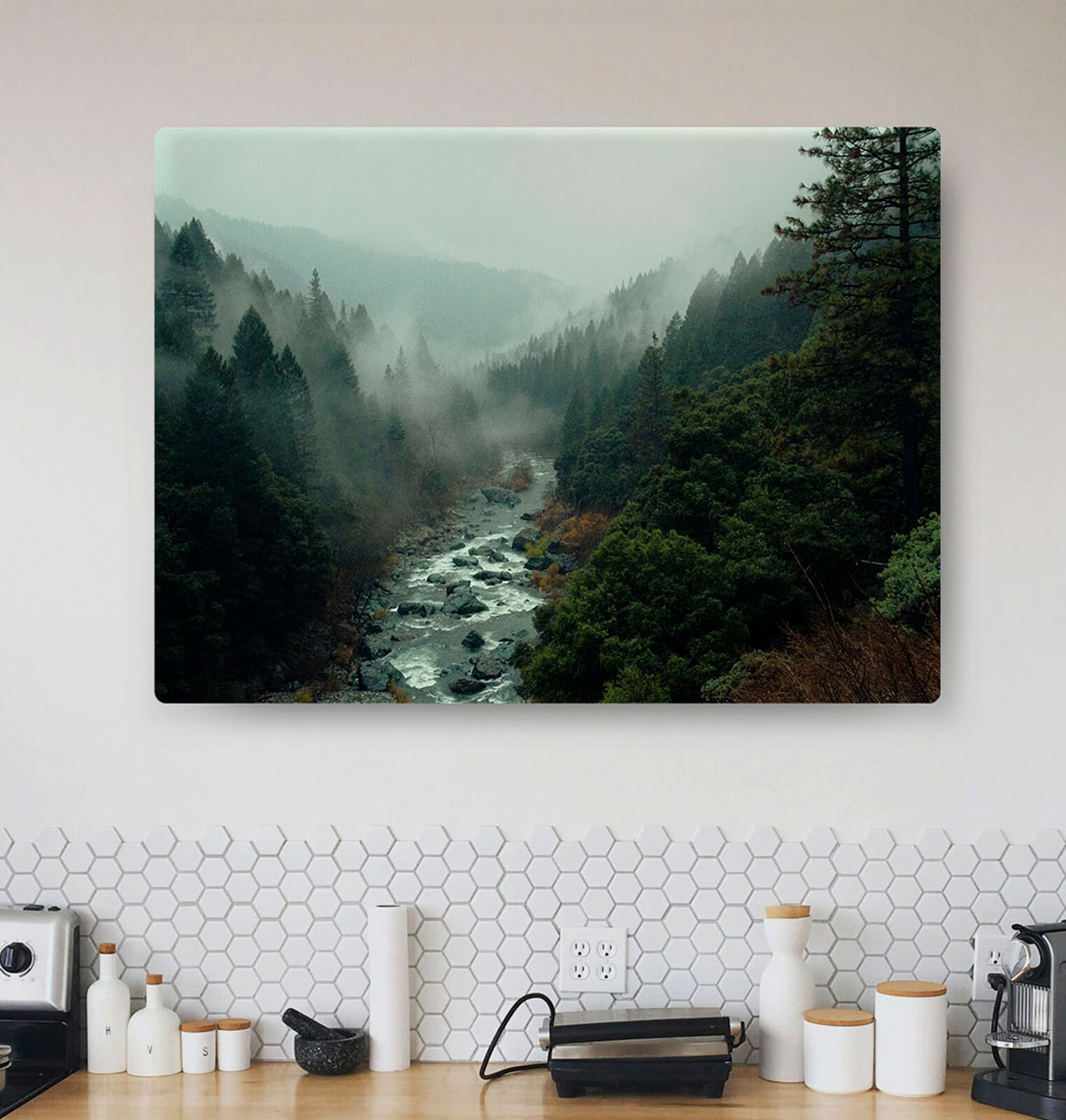A river running through a forest