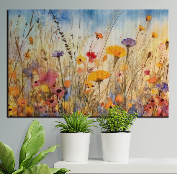 A watercolor painting of flowers
