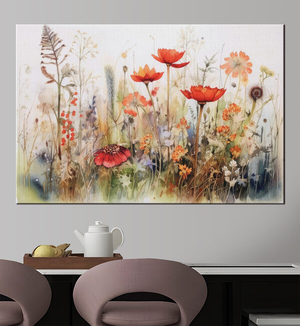 Cuadros Un cuadro de flores y plantas
