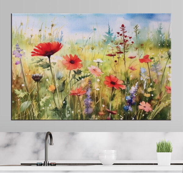 Cuadros Cuadros Un cuadro de flores en un campo (SKU: s33680)