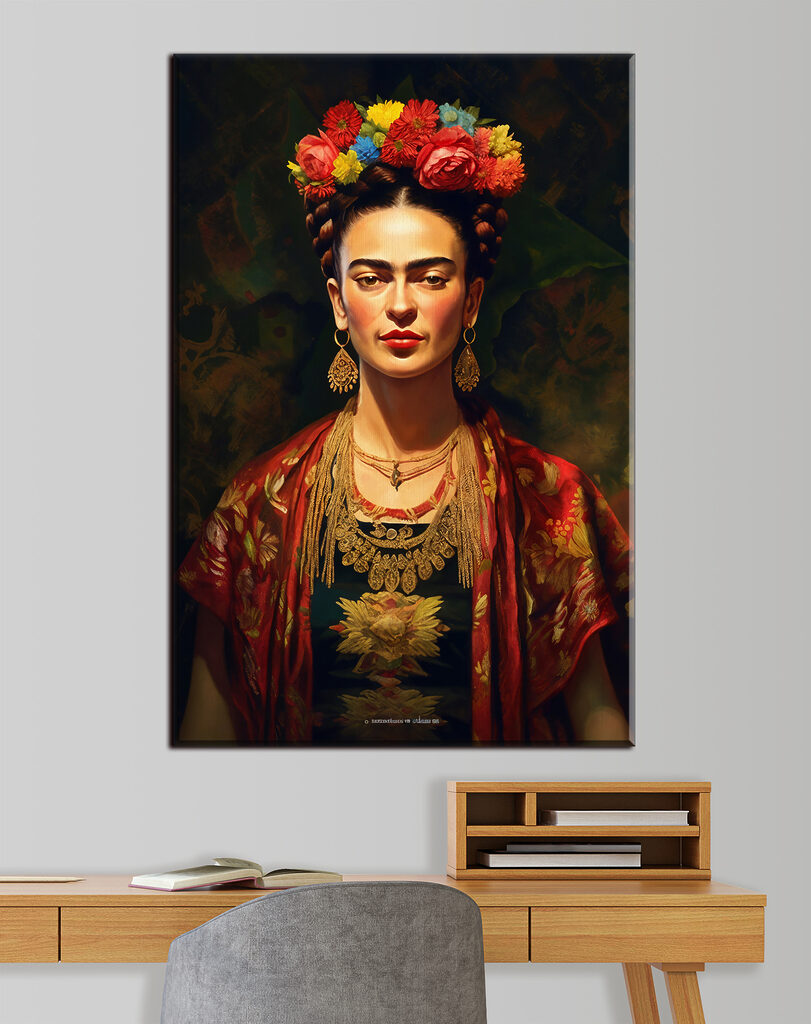 A woman with flowers in her hair