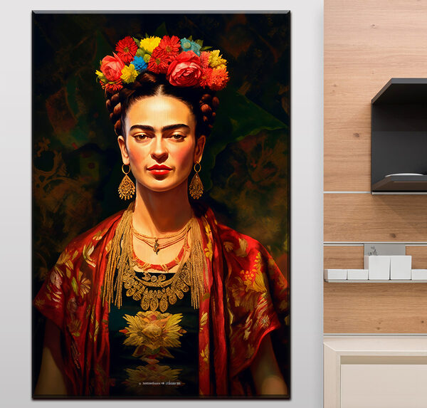 A woman with flowers in her hair