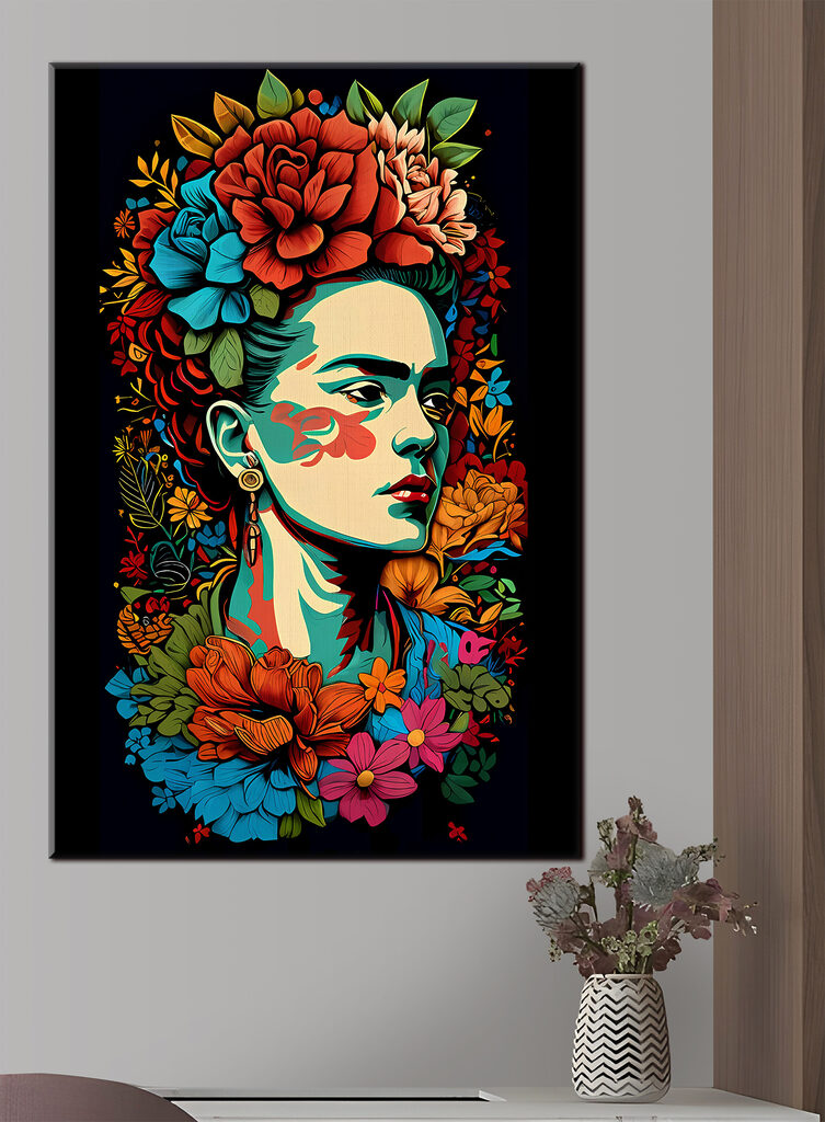 A woman with flowers in her hair A woman with flowers in her hair