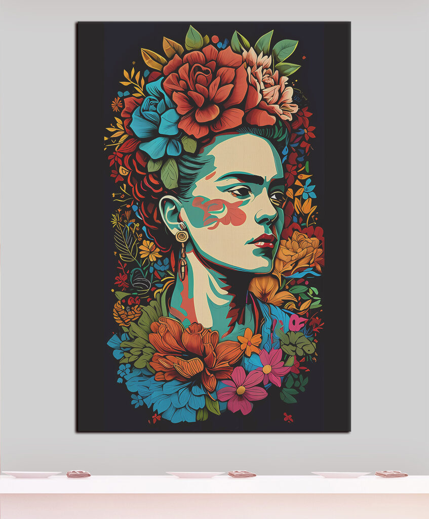 A woman with flowers in her hair A woman with flowers in her hair