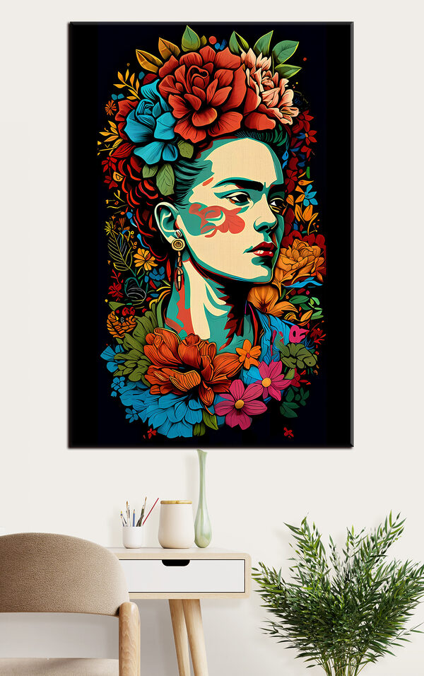 A woman with flowers in her hair A woman with flowers in her hair