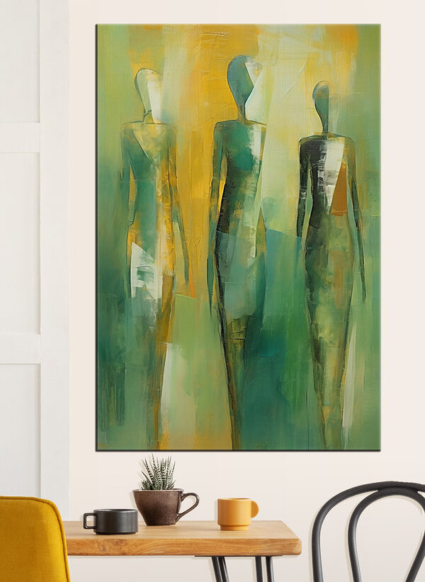 A painting of a group of people A painting of a group of people
