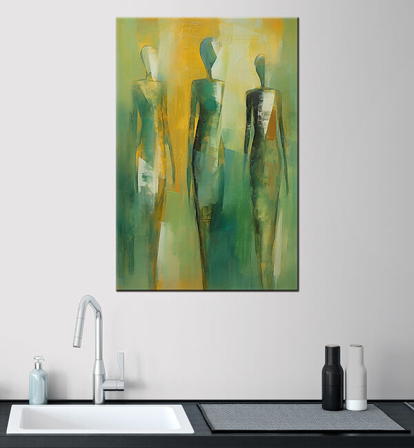 A painting of a group of people A painting of a group of people