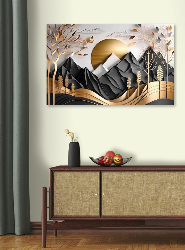 Cuadros A paper cut out of a mountain landscape (SKU: s34419) Cuadros A paper cut out of a mountain landscape (SKU: s34419)