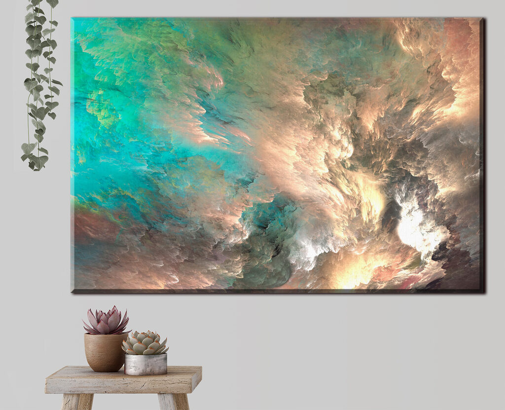 A colorful clouds in a sky