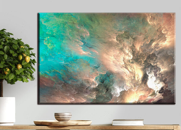 A colorful clouds in a sky