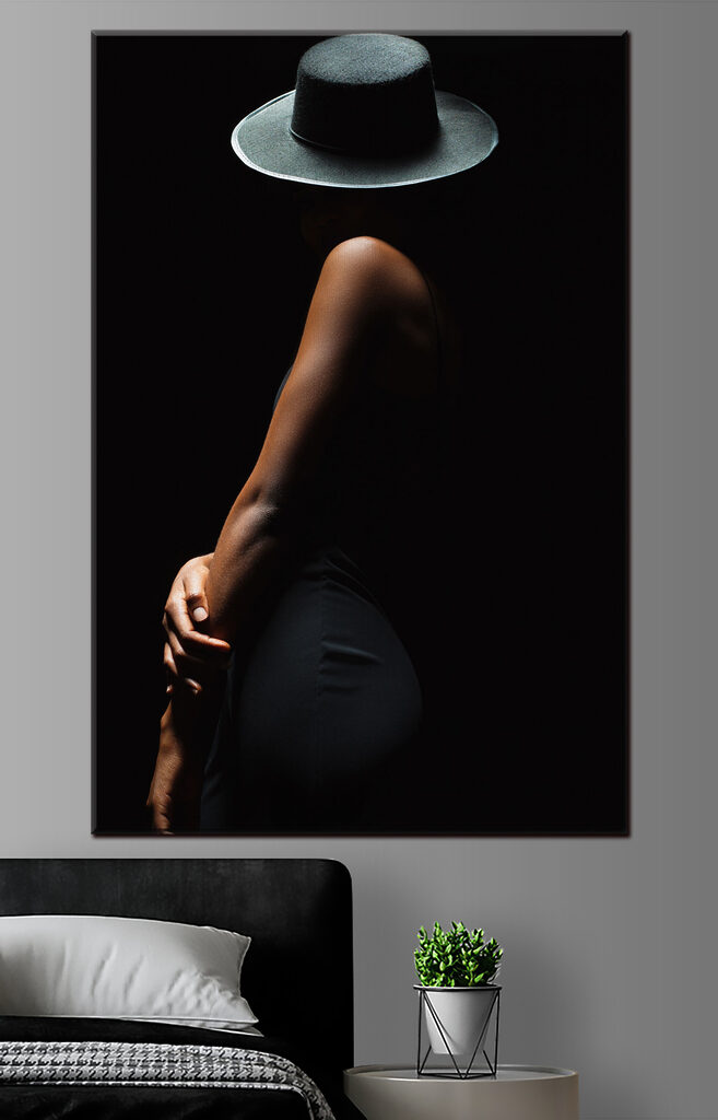 A woman in a hat