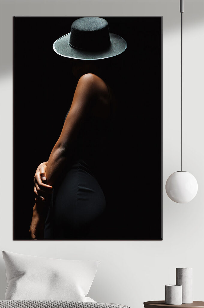 A woman in a hat