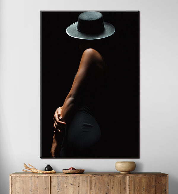A woman in a hat
