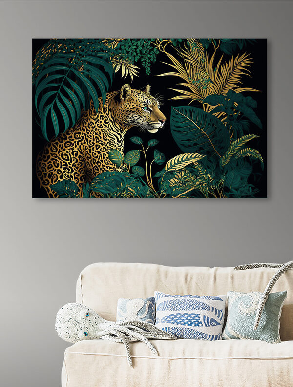 Cuadros Un leopardo en la selva (SKU: s33932) Cuadros Cuadros Un leopardo en la selva (SKU: s33932)