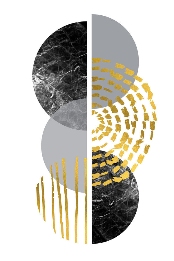 Abstract marble and metallic textures