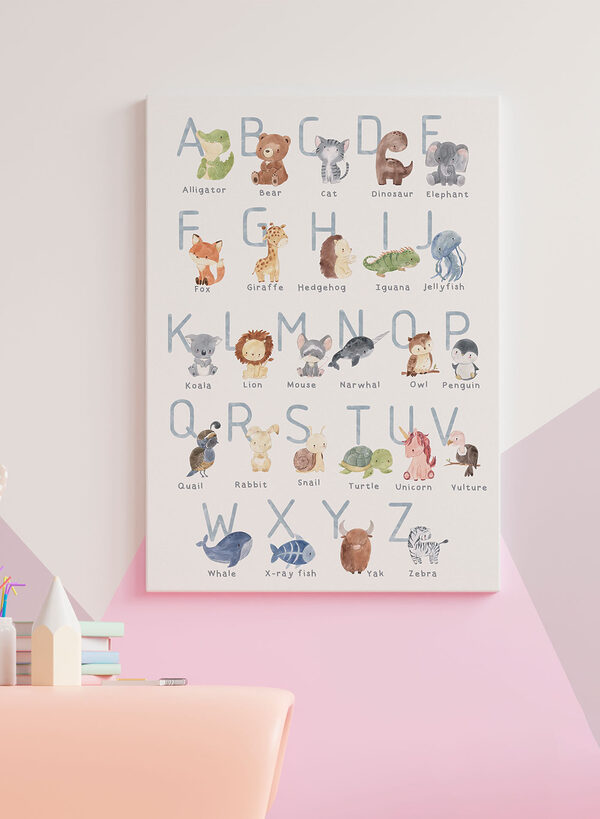 Cuadros Un póster con animales y letras (SKU: s34897) Cuadros Cuadros Un póster con animales y letras (SKU: s34897)